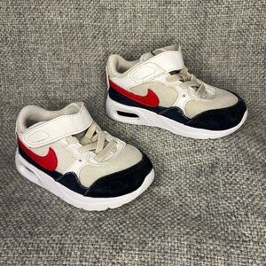 Nike Air Max SC Baby/Toddler Shoes In White/Black-university Red. Size 6c Velcro